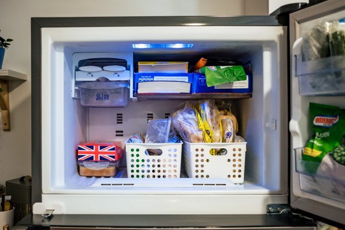 A refrigerator filled with food